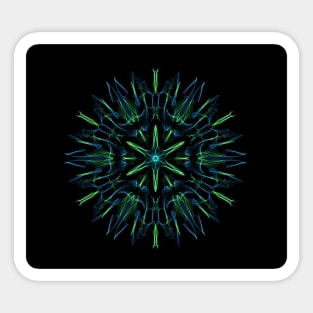 Blue-green geometric design Sticker